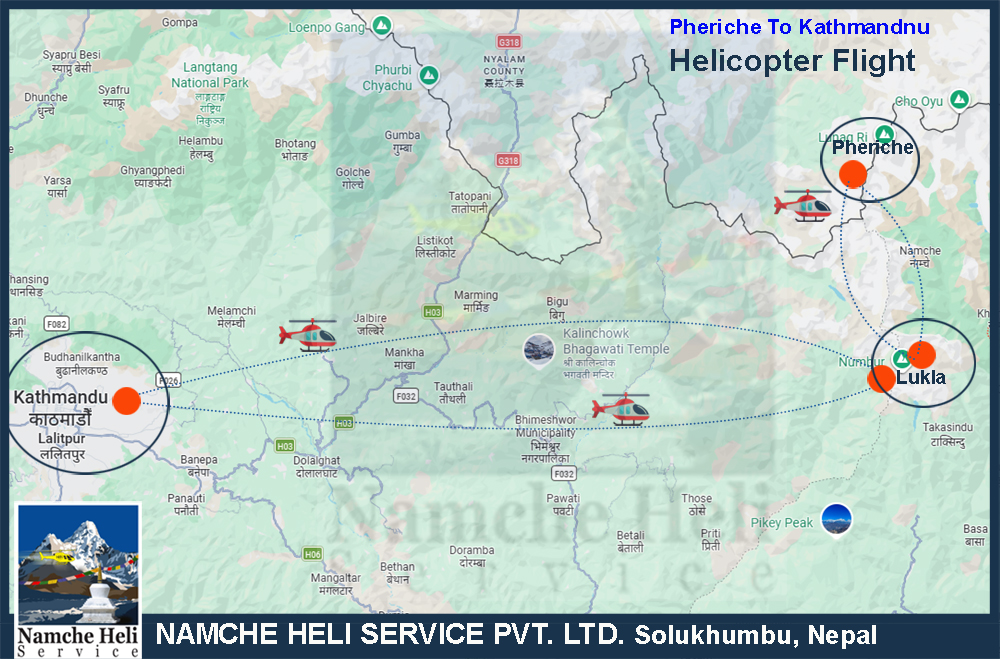 Pheriche To kathmandu Helicopter Flight