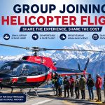 Group joining helicopter flight